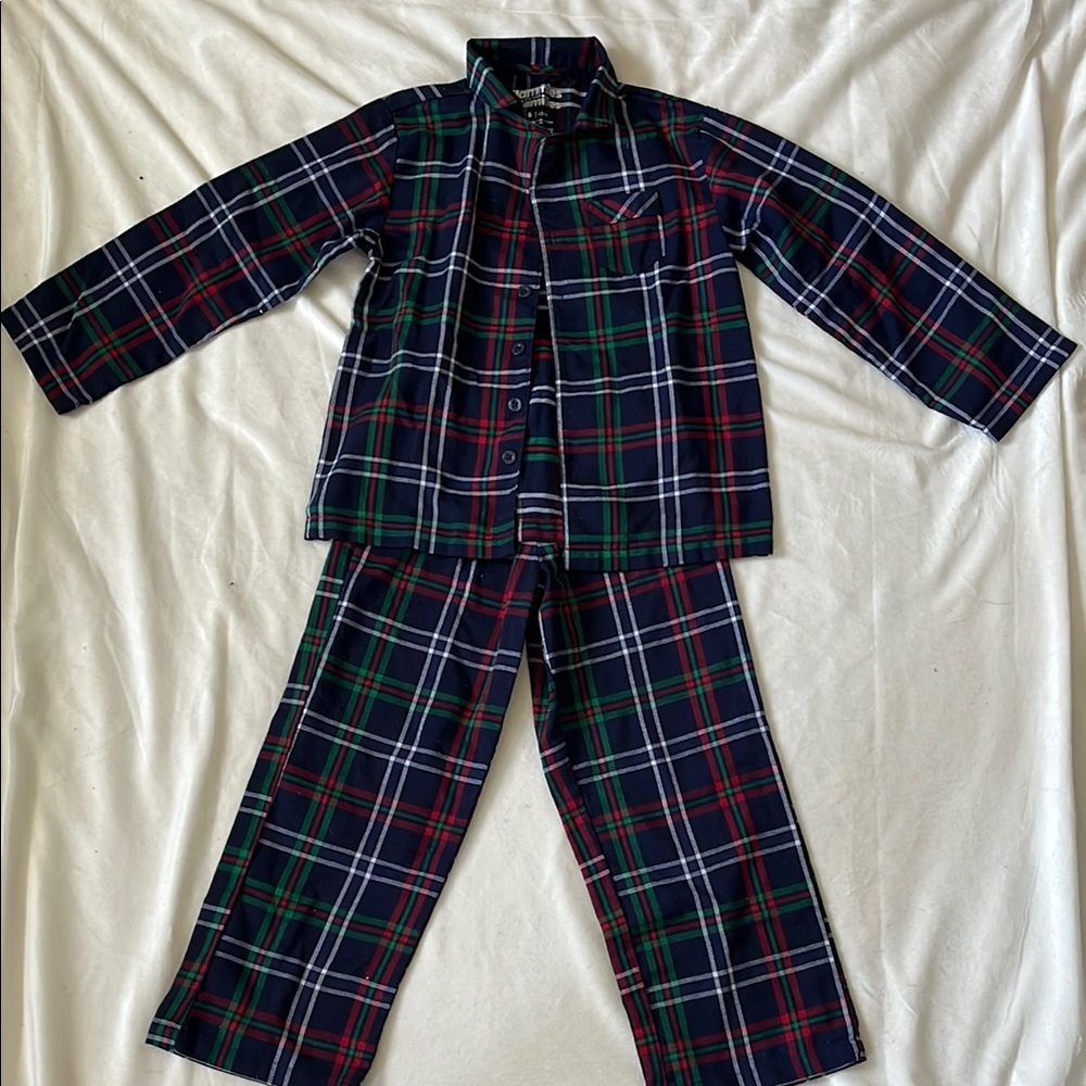 Plaid Kids Pajamas - Blue, Green, Red